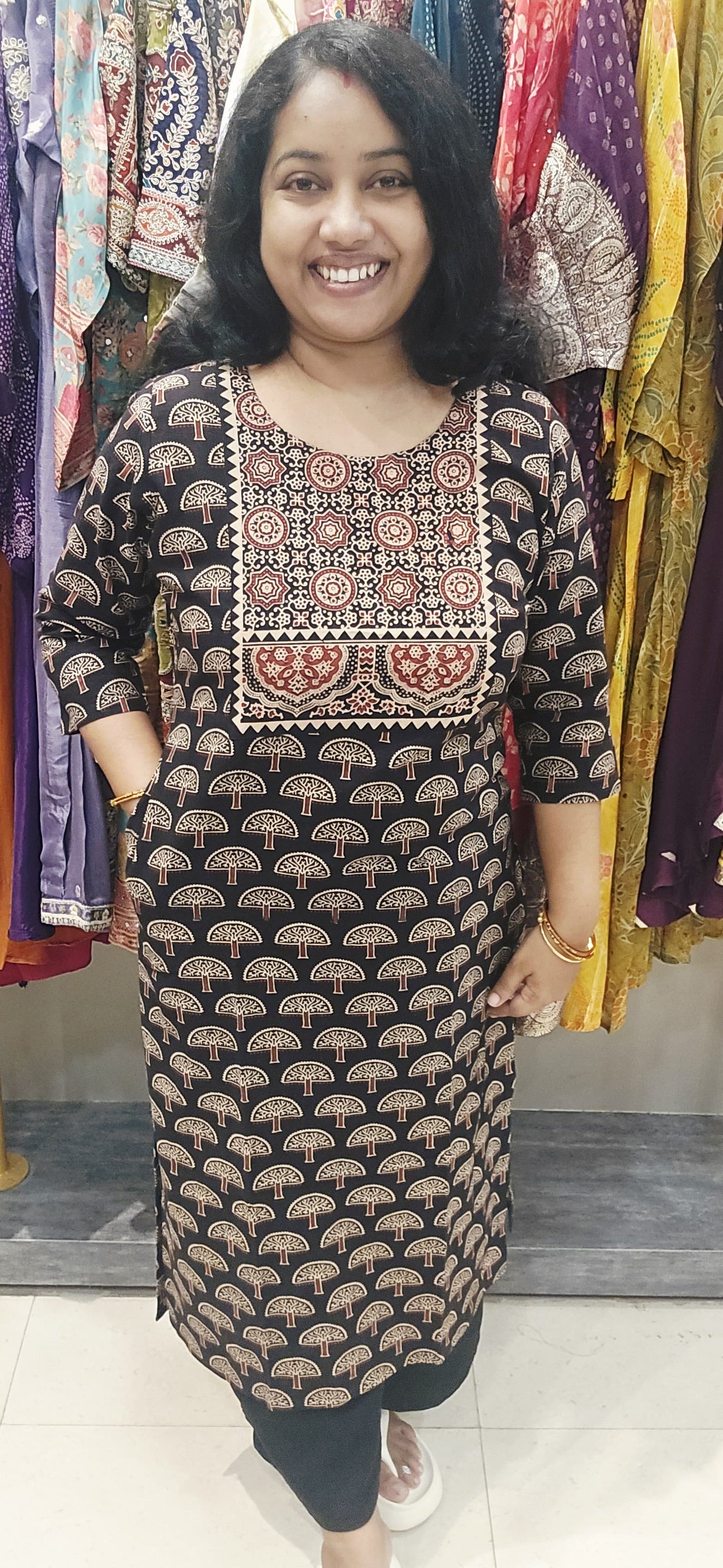 Black Cotton Kurti