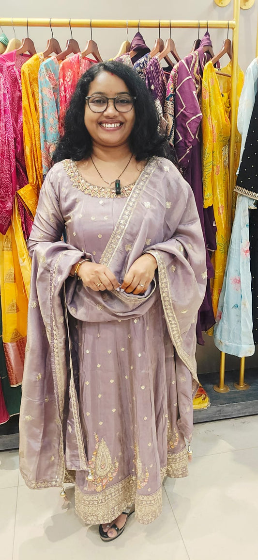 Mauve Anarkali Suit