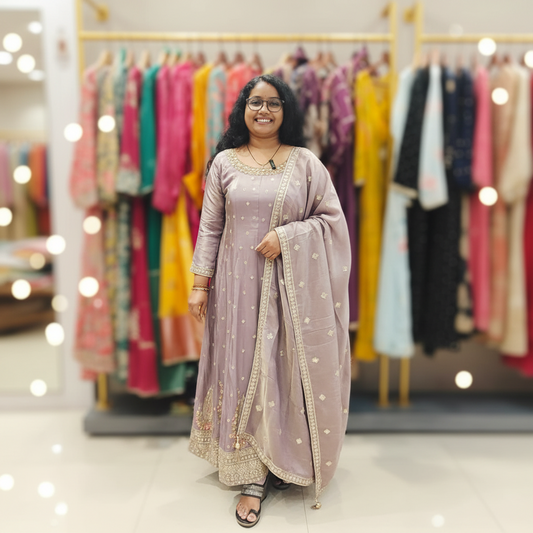Mauve Anarkali Suit