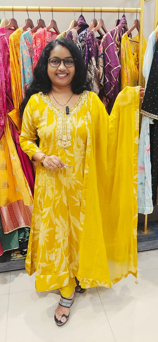 Yellow Anarkali Suit