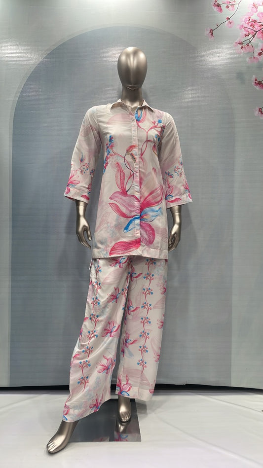 Pure Crape Co-ord Set