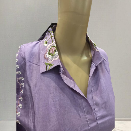 Lavender Embroidered Co-ord Set