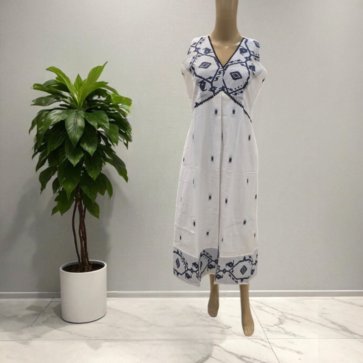 Jamdani Cotton One Piece