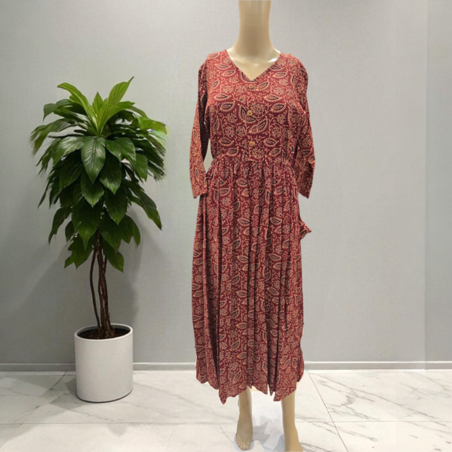 Ajrakh Cotton One Piece