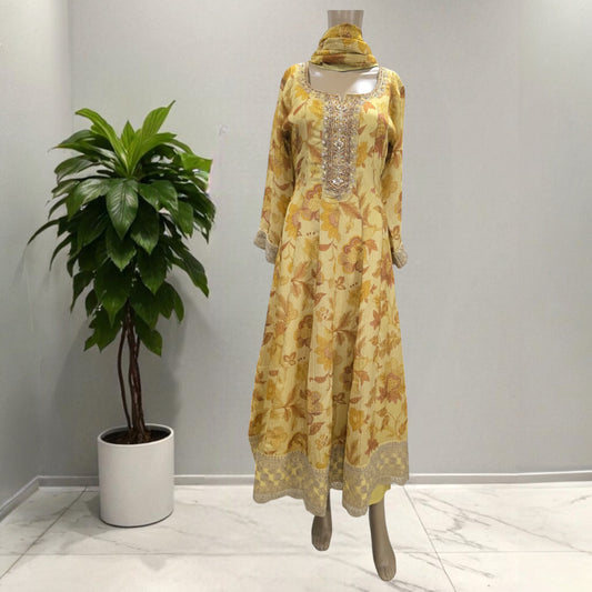 Yellow Anarkali Suit