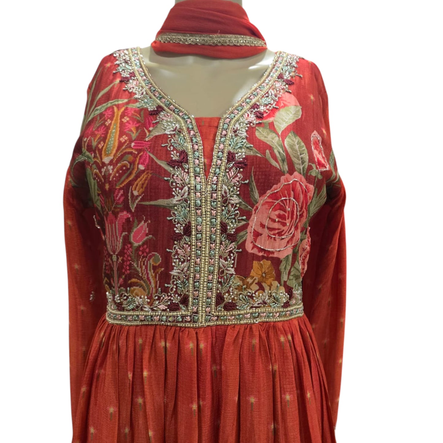 Muslin Silk Long Gown