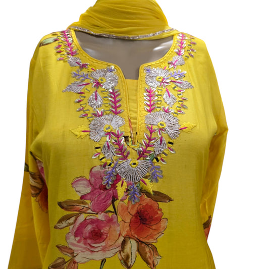 Yellow Sharara Set
