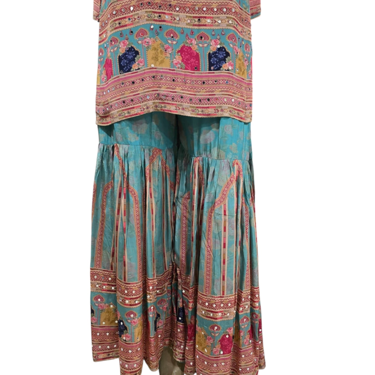 Blue Gharara Set