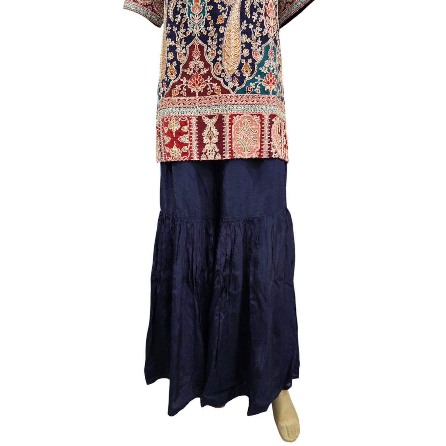 Blue Gharara Set