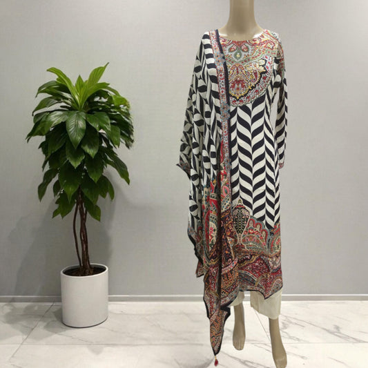 Natural Crepe Full Suit