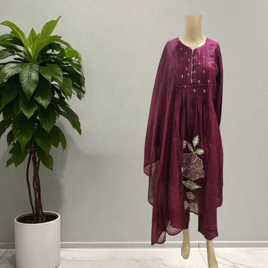 Mul Chanderi Full Suit