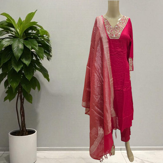 Mul Chanderi Full Suit