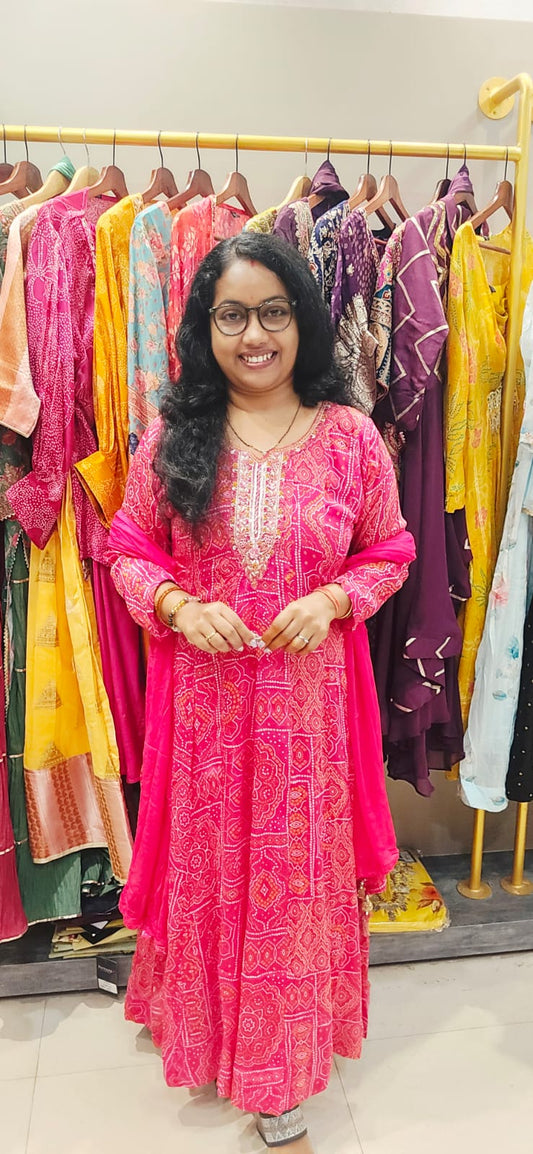 Bandhani Anarkali Suit
