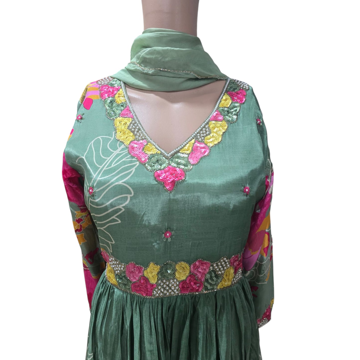 Crape Long Gown