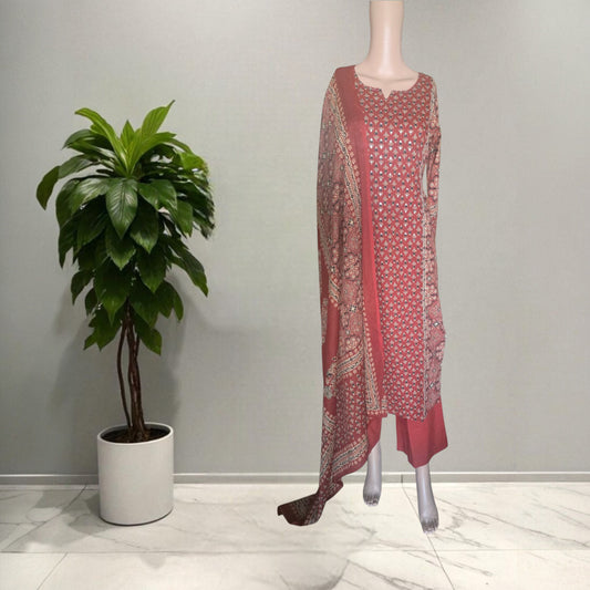 Ajrakh Cotton Full Suit