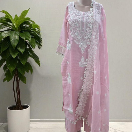 Kota Doriya Chikankari Full Suit