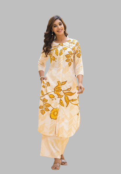 Yellow Kurti With Pant