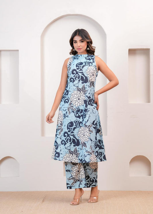 Blue Kurti With Pant
