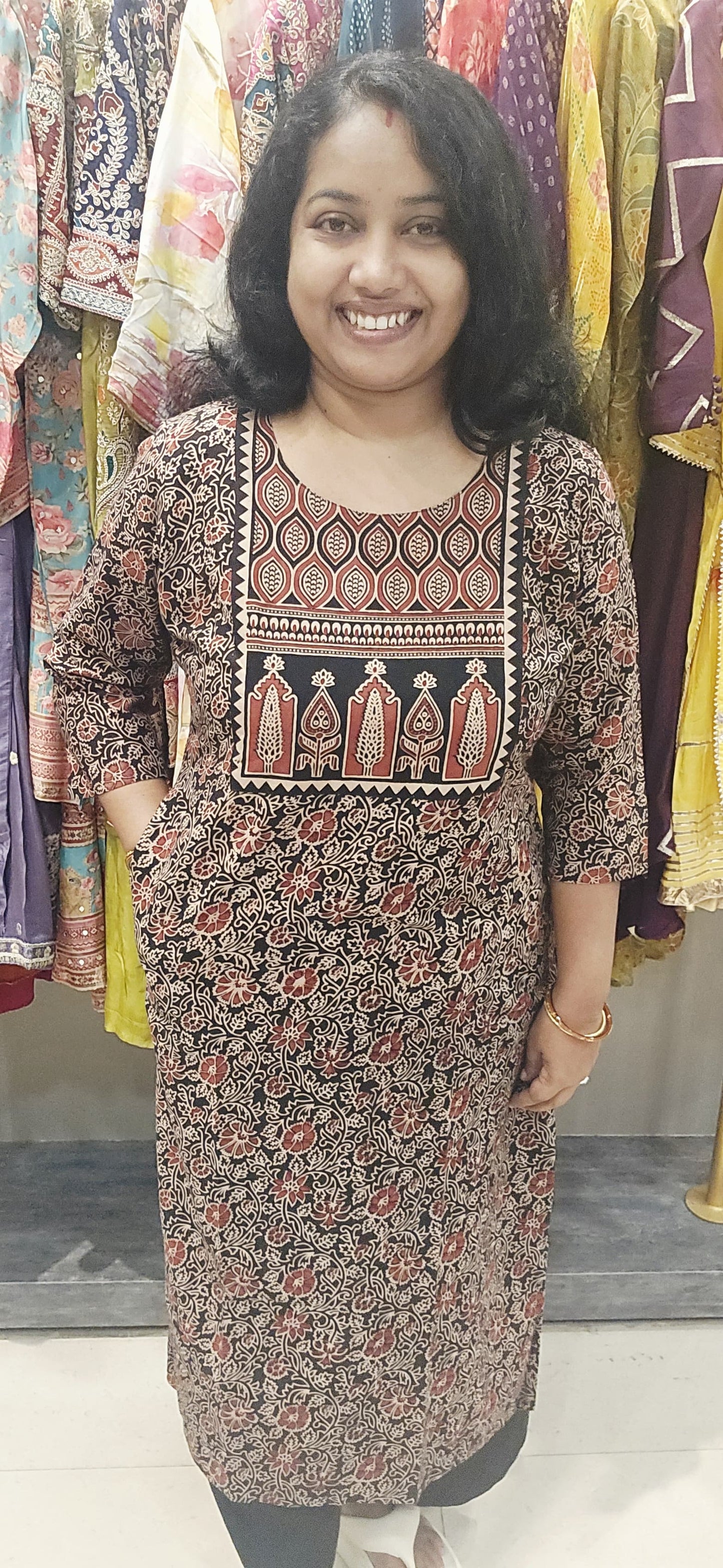 Black Cotton Kurti