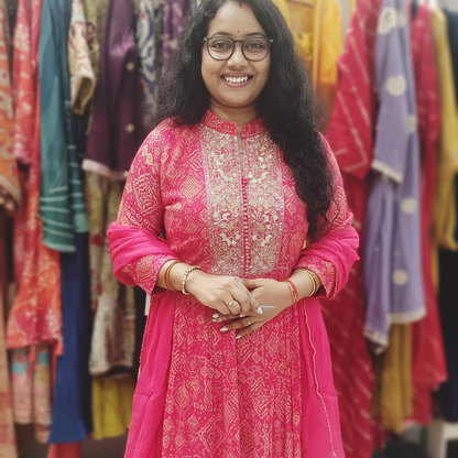 Bandhani Long Gown