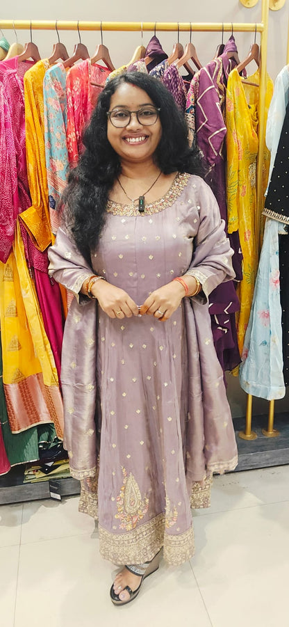Mauve Anarkali Suit