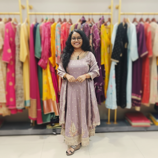 Mauve Anarkali Suit