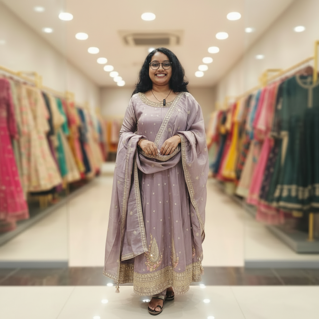 Mauve Anarkali Suit