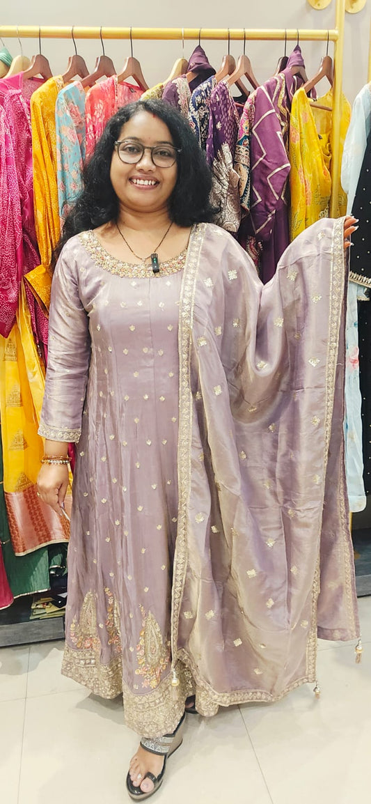 Mauve Anarkali Suit