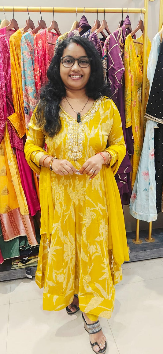 Yellow Anarkali Suit