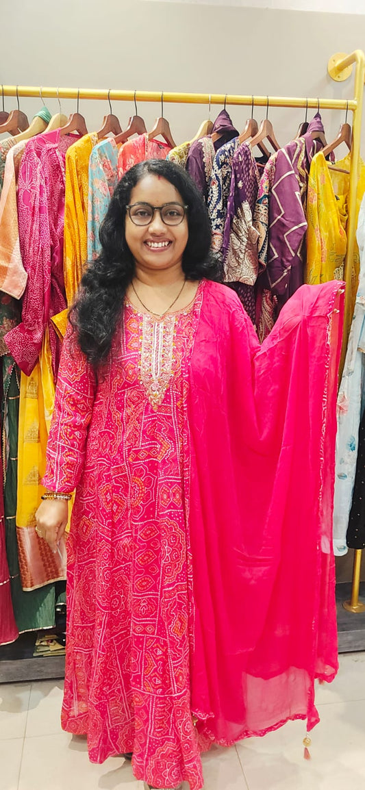 Bandhani Anarkali Suit