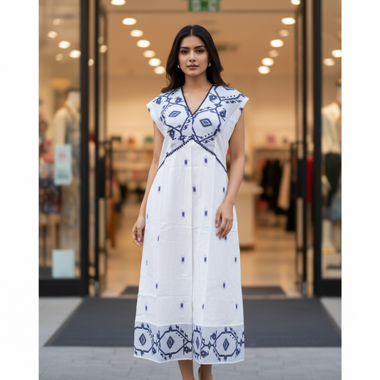 Jamdani Cotton One Piece