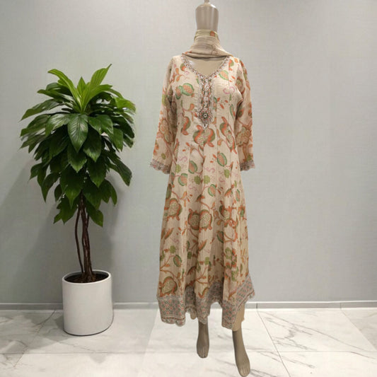 Beige Anarkali Suit