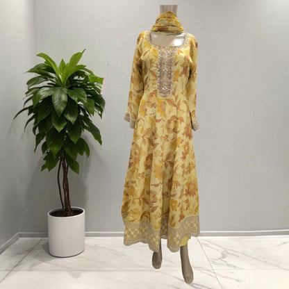 Yellow Anarkali Suit
