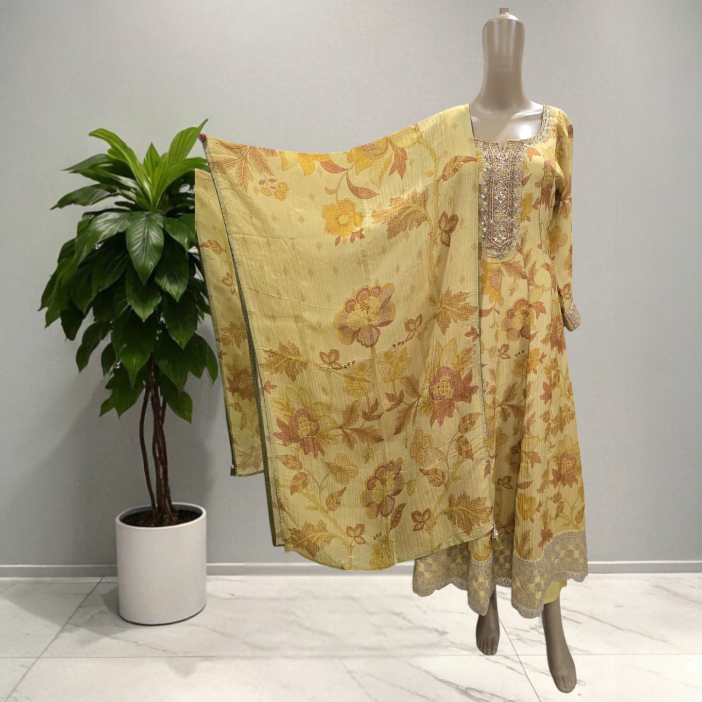 Yellow Anarkali Suit