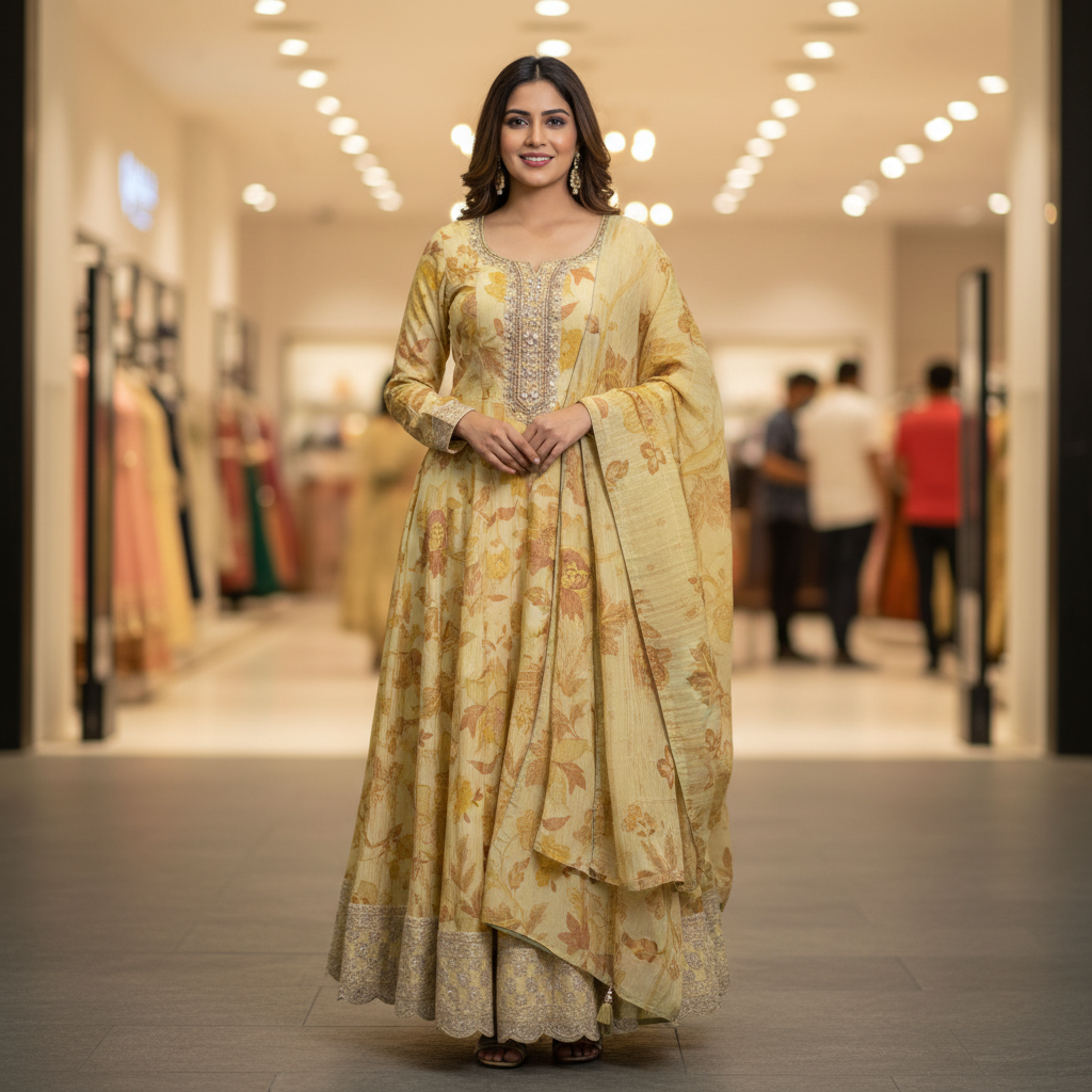 Yellow Anarkali Suit