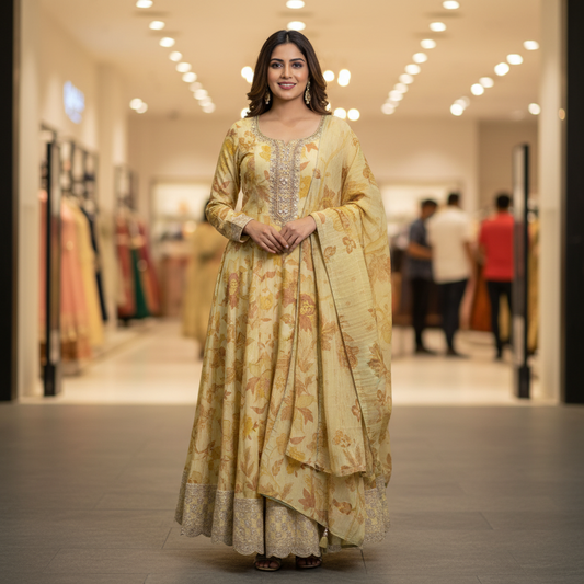 Yellow Anarkali Suit