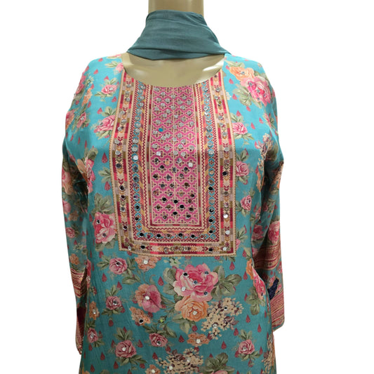 Blue Gharara Set
