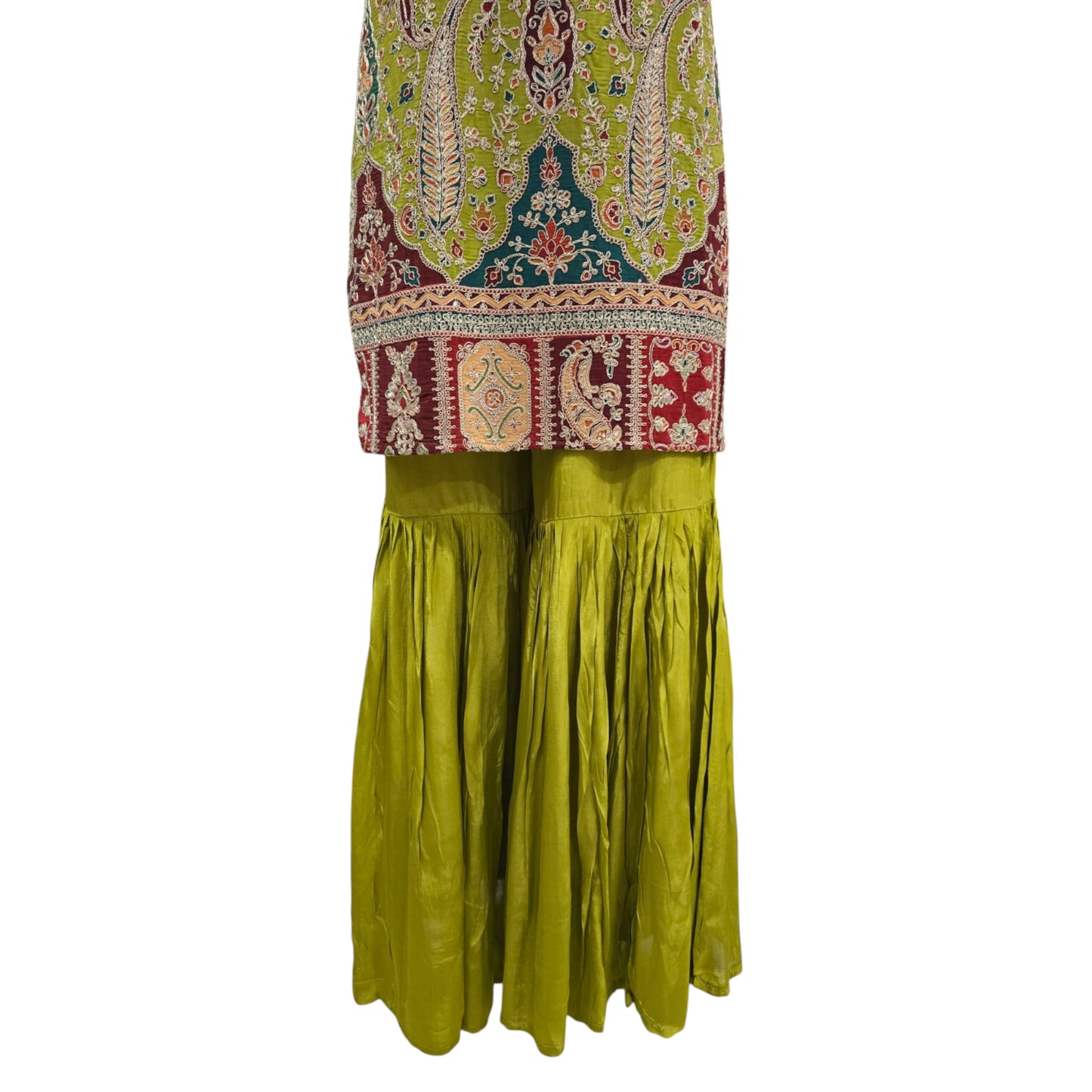 Green Gharara Set