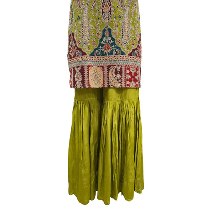 Green Gharara Set