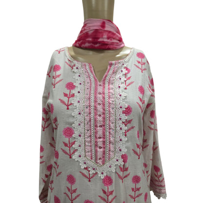 White Sharara Set