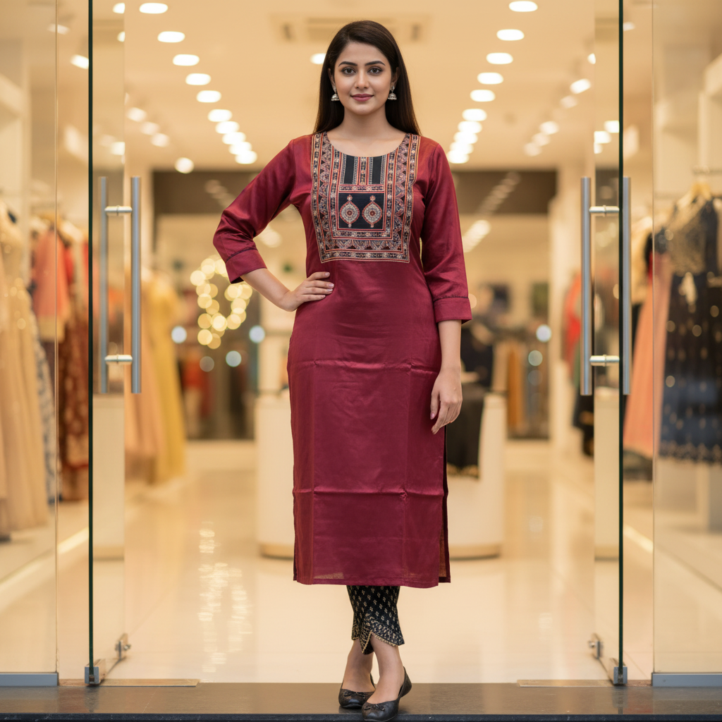 Mashru Silk Kurti