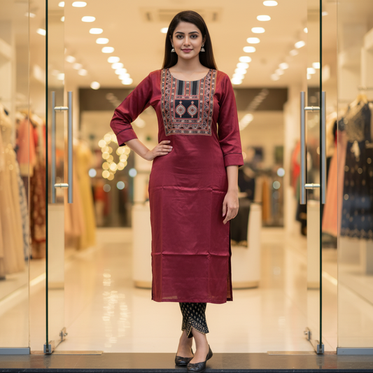 Mashru Silk Kurti