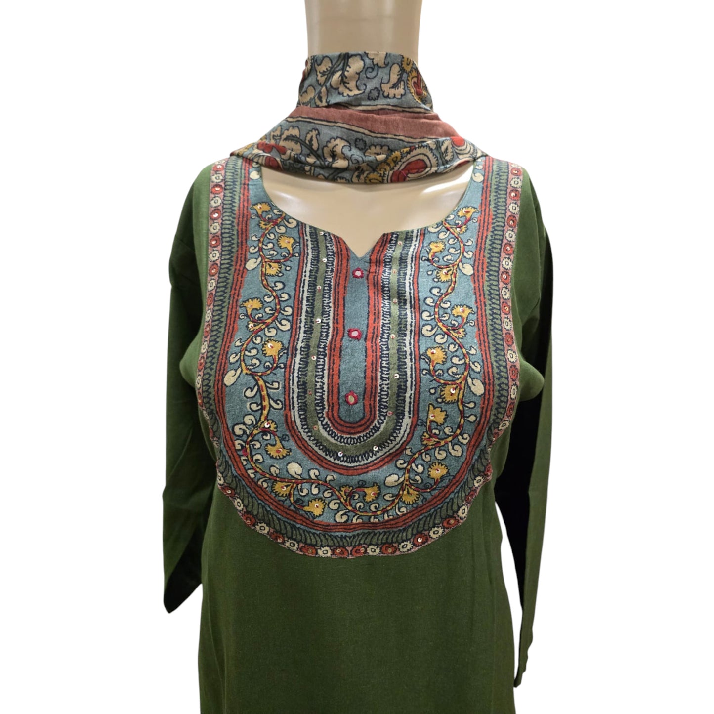 Green Kalamkari Full Suit