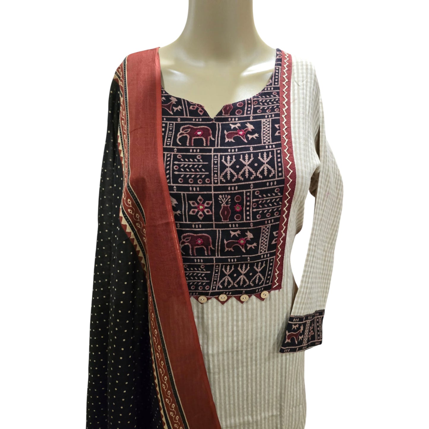 Handloom Cotton Full Suit