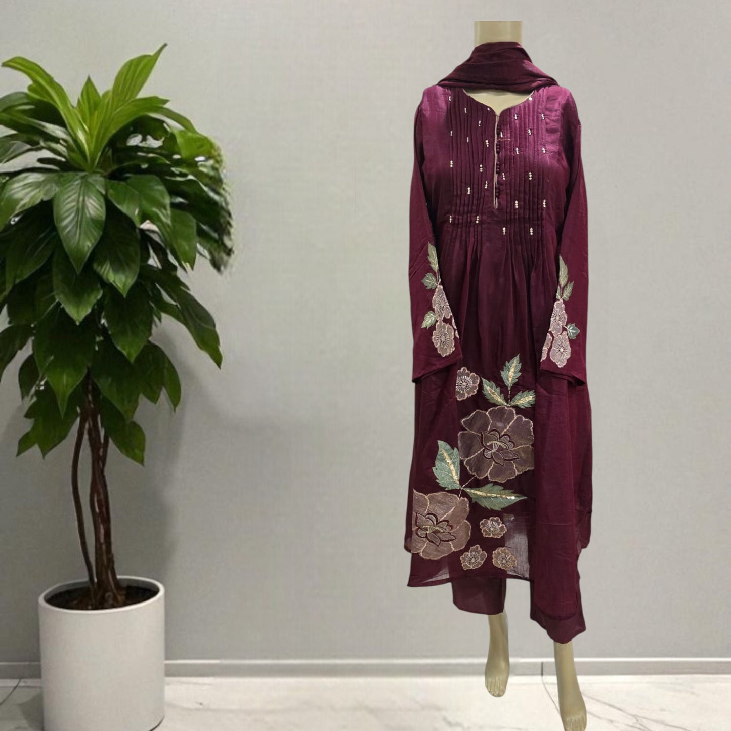 Mul Chanderi Full Suit