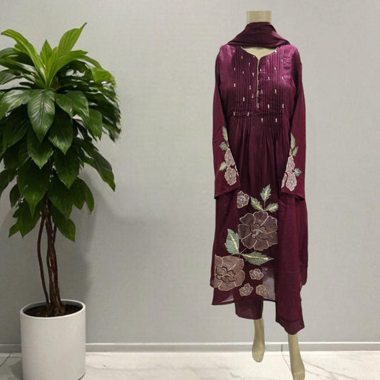 Mul Chanderi Full Suit