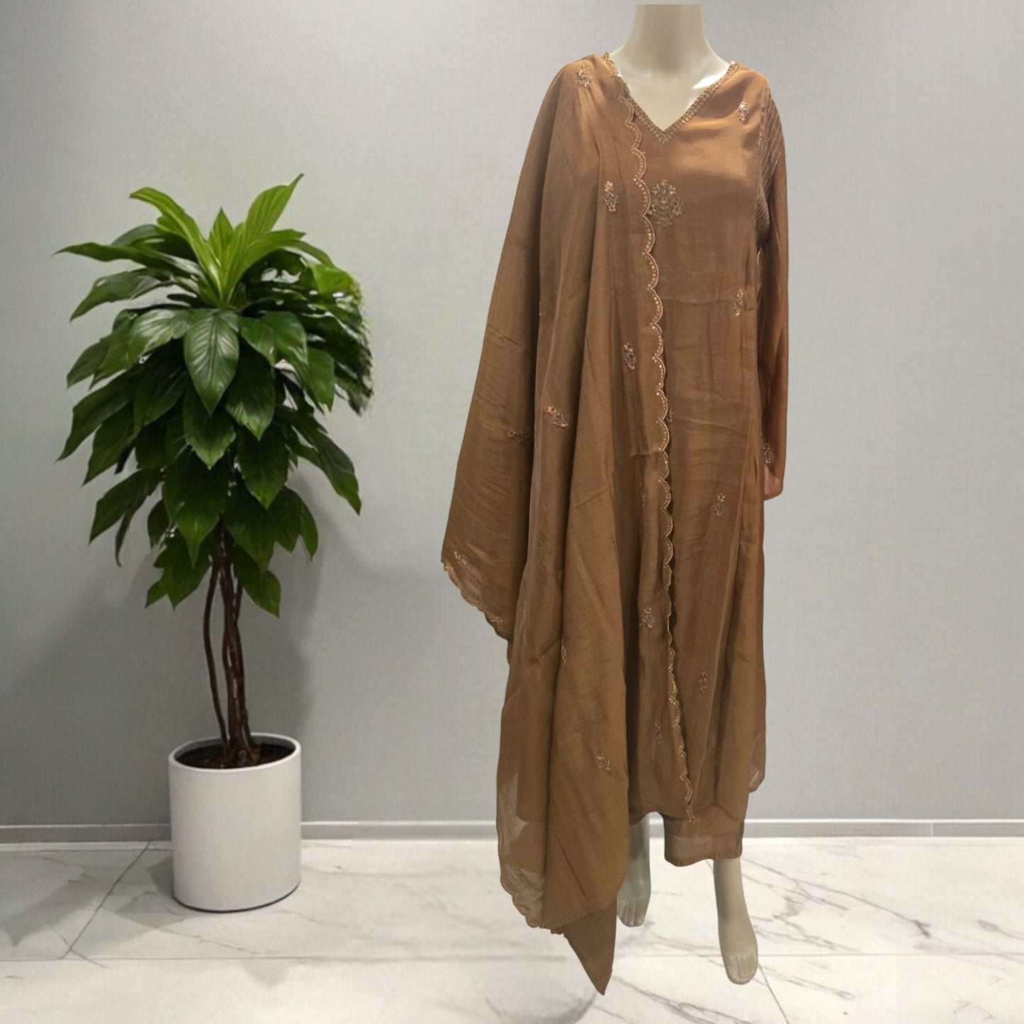 Mul Chanderi Full Suit