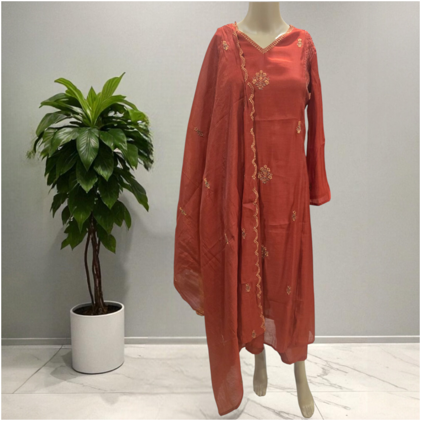 Mul Chanderi Full Suit