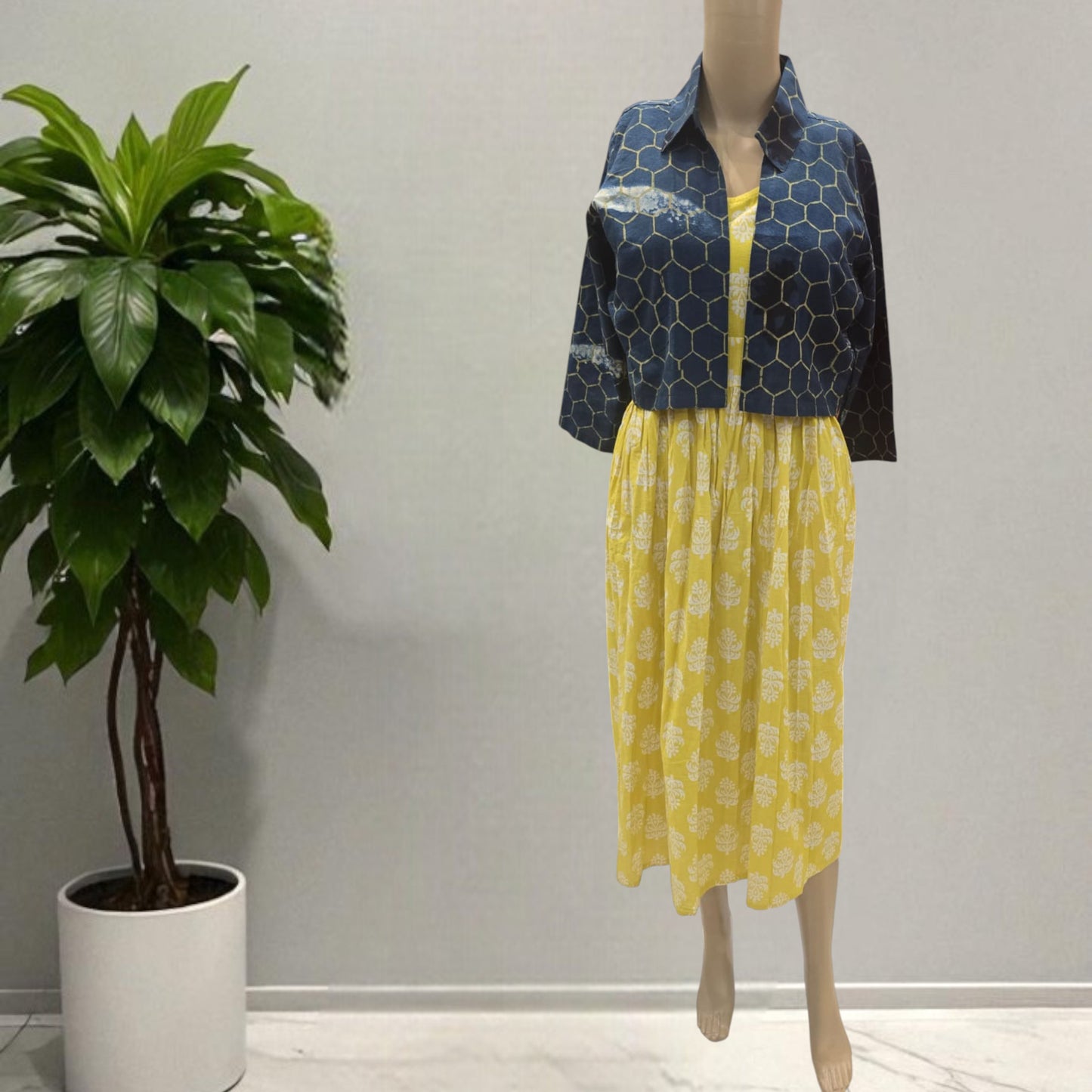 Cotton One Piece With Short Shrug
