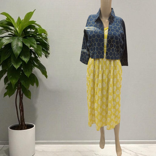 Cotton One Piece With Short Shrug